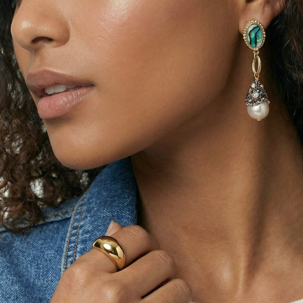 Baroque Pearl Statement Earrings